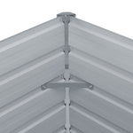 Garden Raised Bed Galvanised Steel 480x80x45 cm Grey 47064