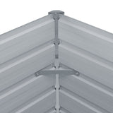 Garden Raised Bed Galvanised Steel 480x80x45 cm Grey 47064