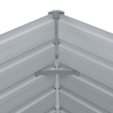 47068 Garden Raised Bed Galvanised Steel 480x80x77 cm Grey