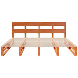 Bed Frame without Mattress Wax Brown 180x200 cm Super King Solid Wood Pine 3302305