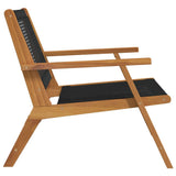 Garden Furniture 2 pcs Black 67 x 78 x 73 cm Solid Acacia Wood 367827