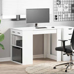 ZNTS Desk with Drawer and Shelf White 102x62x77.5 cm Engineered Wood 858686