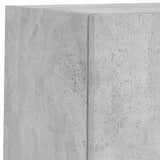 4 Piece TV Wall Cabinets with LED Lights Concrete Grey 3216572