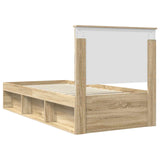 Bed Frame with Headboard Sonoma Oak 75 x 190 cm Solid Pine Wood 3409419