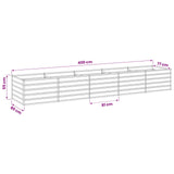 Raised Garden Bed Grey 400 x 80 x 55 cm cold-rolled steel 8006431