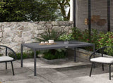 Six-Seater Aluminium Outdoor Table, Durable, Weather-Resistant, Family Garden Furniture T3398P320376