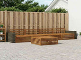 Outdoor Sofa Set 5 pcs Natural Solid Acacia Wood 3383007
