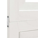 Room Divider 5 Panels White Solid Wood Paulownia 358695