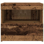 ZNTS Bedside Cabinet with LED Lights Old Wood 50x40x45 cm 862180