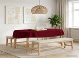 Table Cloth 5 pcs Oval Wine Red 130 x 180 cm 42040512