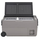 Cool Box with Wheel and Adapter Black & Grey 50 L PP & PE 3154657