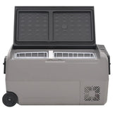 Cool Box with Wheel and Adapter Black & Grey 50 L PP & PE 3154657