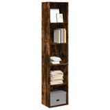 Bookcase Smoked Oak 40x30x189 cm Engineered Wood 857889