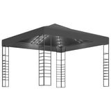 Garden Marquee with LED String Lights 3x3 m Anthracite 3070306
