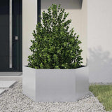 Garden Planter Hexagon 104x90x45 cm Galvanized Steel 851134