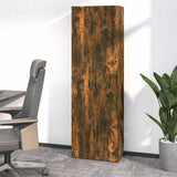 Office Cabinet Smoked Oak 60x32x190 cm Engineered Wood 815279