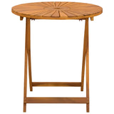 Folding Garden Table Natural 70 x 75 cm Solid Acacia Wood 42024979