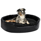 Dog Bed Black 90x79x20 cm Plush and Faux Leather 171263
