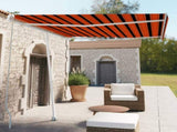 Freestanding Manual Retractable Awning 300x250 cm Orange/Brown 3069500