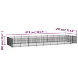 Outdoor Dog Kennel Steel 25.4 m 3124622