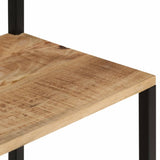 Coat Rack with Shoe Storage 68x30x182 cm Solid Rough Mango Wood 372737