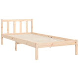 Bed Frame without Mattress Small Single Solid Wood Pine 3193036