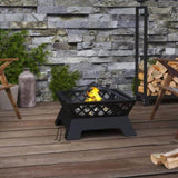 Fire Pit with Poker 50 cm XXL Steel 360066
