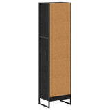 Book Cabinet Black Oak 40 x 30 x 155 cm Engineered Wood 886372