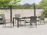 Garden Dining Set 5 pcs Grey Powder-Coated Steel 3379410