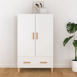 Highboard White 70x31x115 cm Engineered Wood 812528