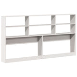 Headboard with Storage White 180 cm Solid Wood Pine 855652
