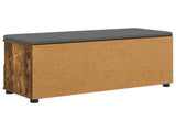 Hall Bench with Cushion with Drawer Smoked Oak 100 x 38 x 46 cm 891468