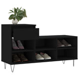 Shoe Cabinet Black 102x36x60 cm Engineered Wood 831365
