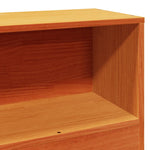 ZNTS Bookcase Bed without Mattress Wax Brown 90x190 cm Single Solid Wood Pine 3323205