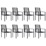 Dining Set Black Glass Large Durable Garden Dining Set 3060260