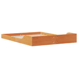 Bed Frame Wax Brown 140 x 190 cm Solid Pine Wood 873321