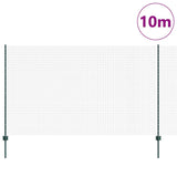 Welded Wire Fence with Post 10 x 1.4 m PVC-Coated Steel 3336454