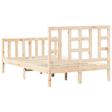 Bed Frame without Mattress Small Double Solid Wood Pine 3191941