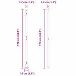 Fence Post Other 26 pcs Silver 3.2 x 3.2 x 88.5 cm Steel 3350251