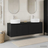 Bathroom Cabinet Set 3 pcs Black 49.5 x 44.5 x 65 cm 3405668