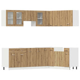 11 Piece Kitchen Cabinet Set Lyon" Artisan Oak Engineered Wood 3328578