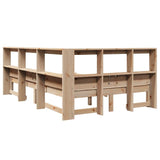 Bookcase Bed without Mattress 120x200 cm Solid Wood Pine 3324320