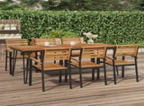 Garden Table with Hairpin Legs 200x90x75 cm Solid Wood Acacia 319522