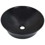 Wash Basin 41x12.5 cm Ceramic Black 143908