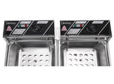 EH82 2500W 220-240V 12.7QT/12L Stainless Steel Double Cylinder Electric Fryer UK Plug 67968429
