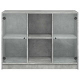 Sideboard Concrete Grey 102x37x75.5 cm Engineered Wood 3295874