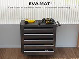 5-Drawer Tool Chest with Wheels, Steel Lockable Tool Storage Cabinet with Handle, 2 Keys for Garage, T3398P341418