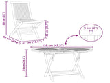 Garden Bistro Set 3 pcs Natural Solid Teak Wood 3437376