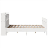 Bed Frame without Mattress White 140x200 cm Solid Wood Pine 3323261