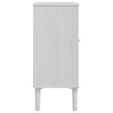 Sideboard SENJA Rattan Look White 80x35x80 cm Solid Wood Pine 358032